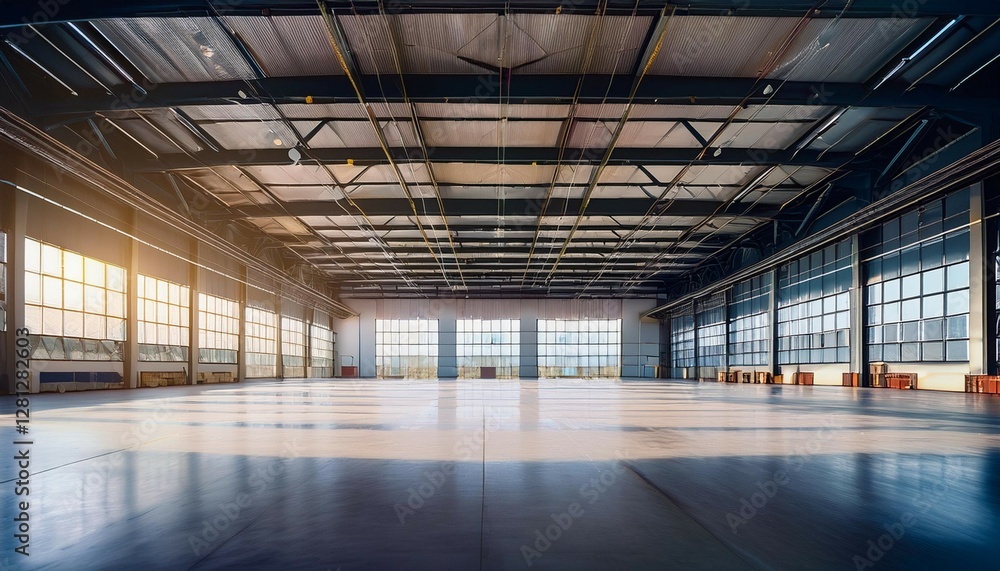 a large empty warehouse with a lot of windows the space is very open and airy with a lot of natural light coming in the emptiness of the space gives it a sense of calm and serenity a large empty warehouse with a lot of windows the space is very open and airy with a lot of natural light coming in the emptiness of the space gives it a sense of calm and serenity