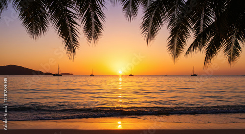 sunset on the sea