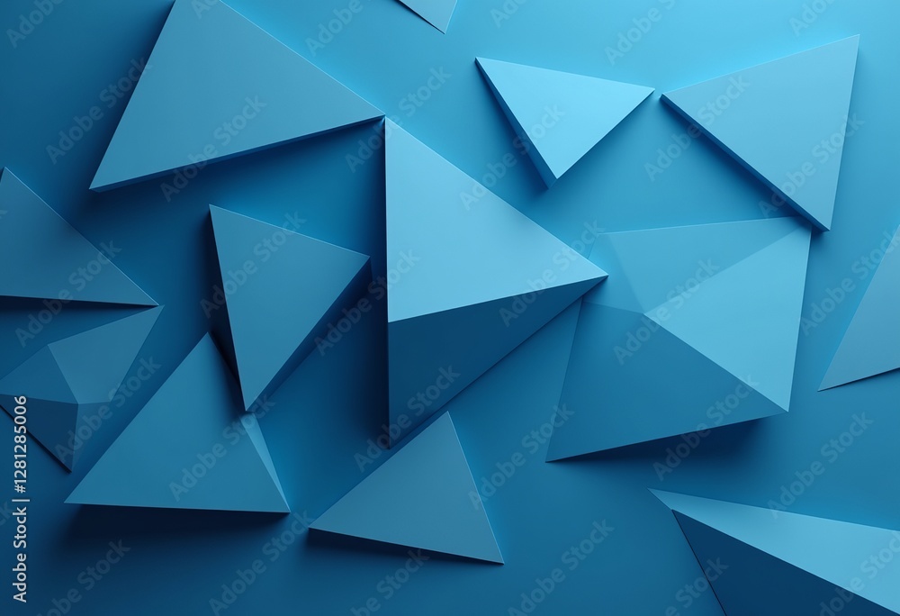 Abstract Blue Triangle Pattern: Flat Geometric Design with Depth and Volume - Modern Background for Web, Print and Design Projects.
Abstract Blue Triangle Pattern: Flat Geometric Design with Depth and Volume - Modern Background for Web, Print and Design Projects.