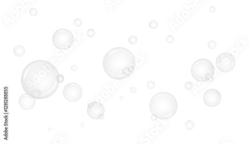 realistic transparent soap bubble effect with a fizzy, effervescent texture. Perfect for water, soda, and champagne designs, featuring floating bubbles, underwater clarity, and a fresh, clean look.