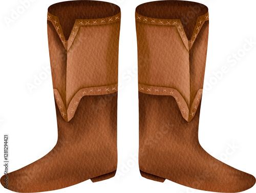 watercolor cowboy boots