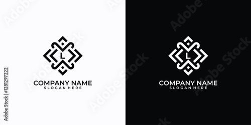 Luxury ornament logo with letter L