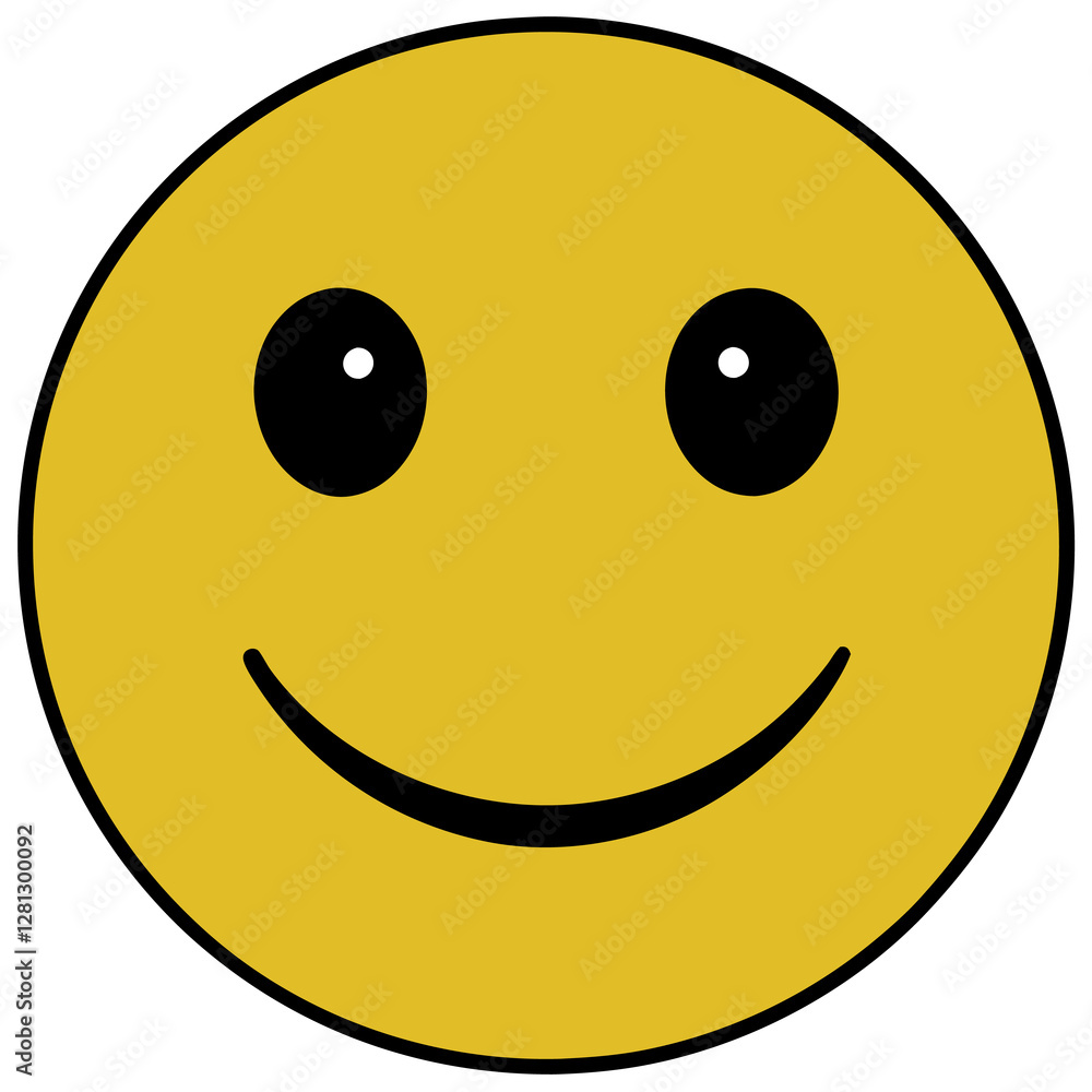 Fototapeta premium Emoji 1 Circle with a smooth gradient fill to simulate a glossy surface