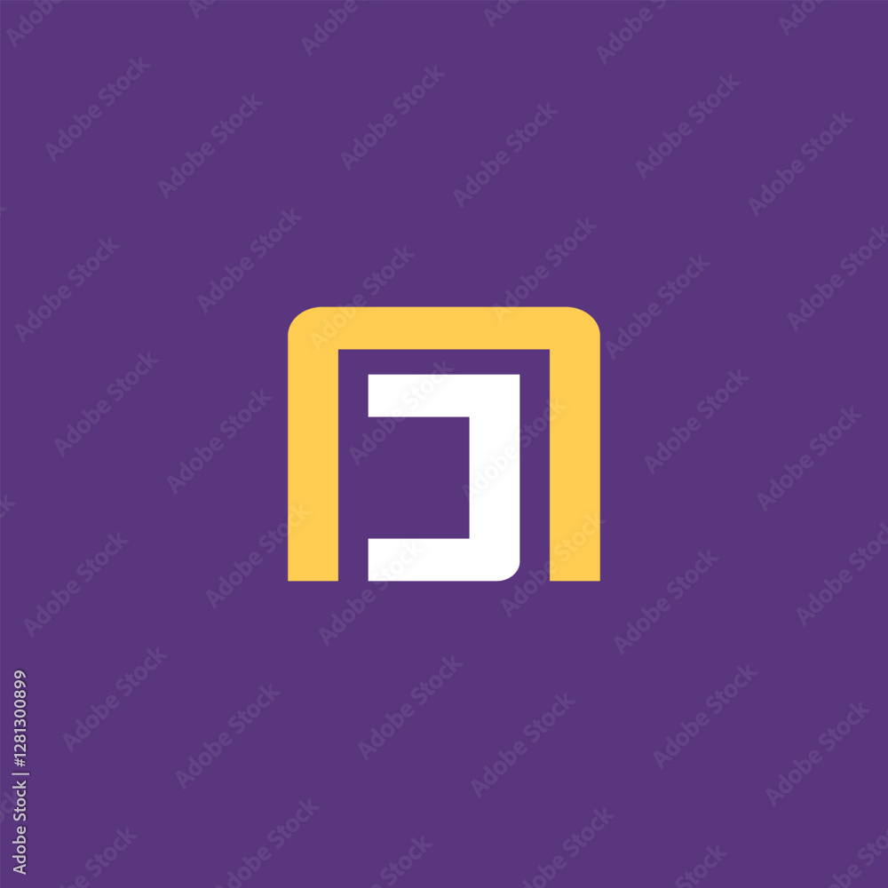 NJ, JN, Abstract Letters Logo Monogram NJ, JN, Abstract Letters Logo Monogram