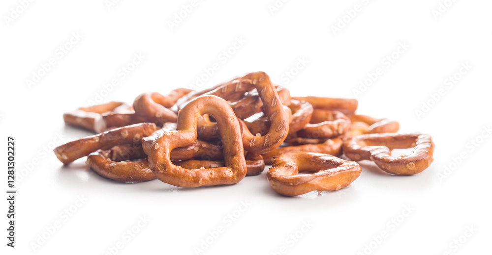 Heart shaped pretzel isolated on white background. Heart shaped pretzel isolated on white background.