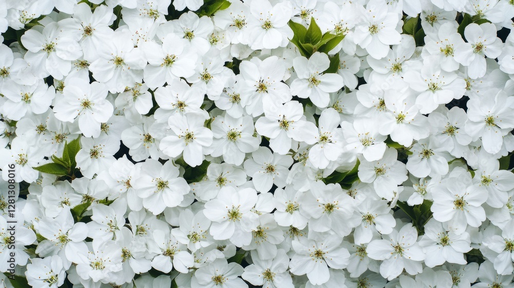 Flowering cherry trees are adorned with an abundance of white blossoms, creating a beautiful and serene backdrop during the spring season. Flowering cherry trees are adorned with an abundance of white blossoms, creating a beautiful and serene backdrop during the spring season.