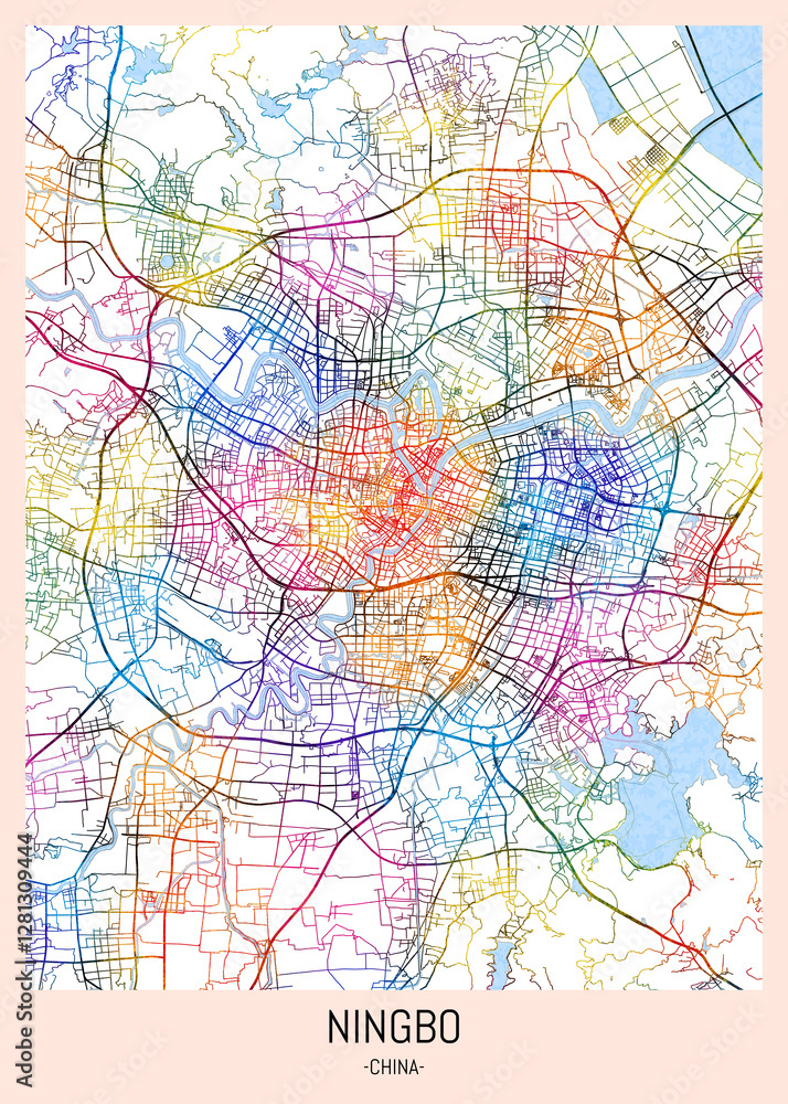 custom made wallpaper toronto digitalNingbo China City Map, district banner, business modern landmark, neighborhood paint travel, hometown downtown design, destination landmark
