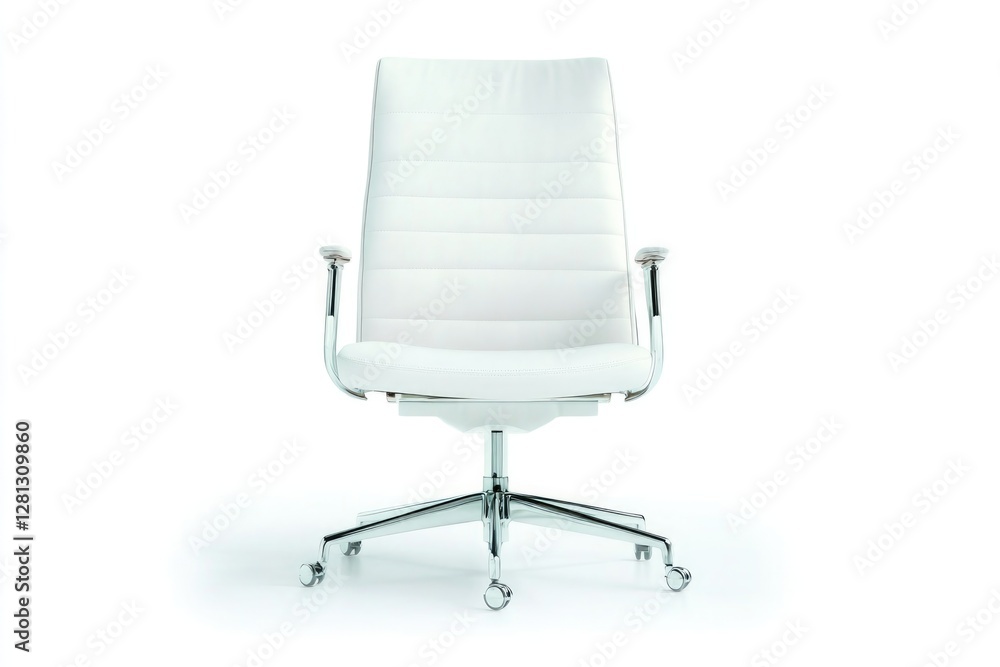 capture single office desk chair isolated against white background emphasizing its ergonomic design and inviting structure capture single office desk chair isolated against white background emphasizing its ergonomic design and inviting structure