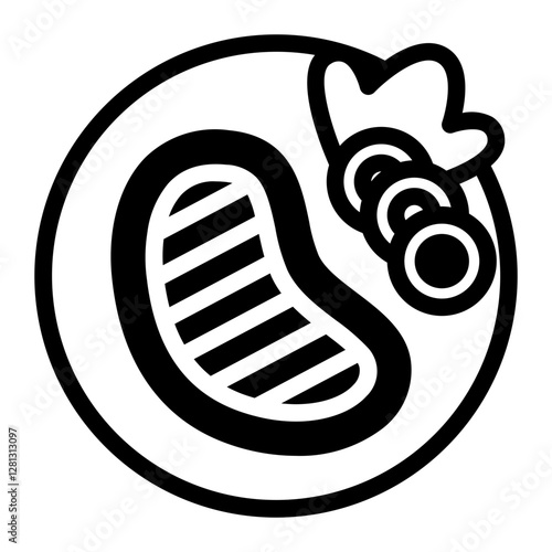 This Steak icon is suitable for Restaurant Menu, Food, etc