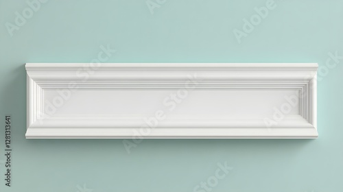 Wallpaper Mural Elegant White Crown Molding on Mint Green Wall Torontodigital.ca