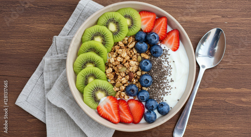 fresh fruit salad in bowl
