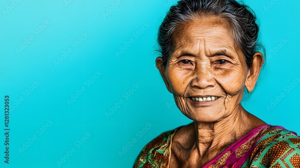 Portrait of a Smiling Elderly Asian Woman Portrait of a Smiling Elderly Asian Woman