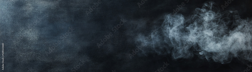 Fototapeta premium Thin white smoke against dark, textured backdrop creating mysterious atmosphere.