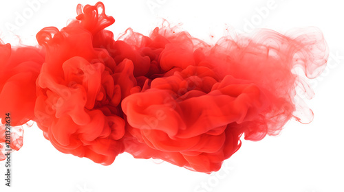 Wallpaper Mural Abstract Flowing Red Smoke Explosion with Smooth Motion Effect on Transparent Background Torontodigital.ca