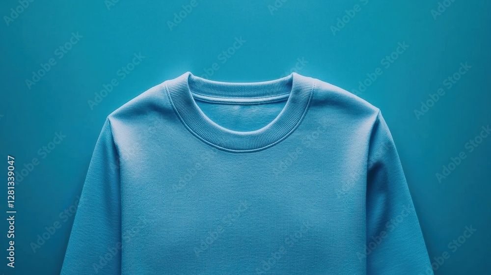 isolated blue t-shirt mockup plain background perfect for display