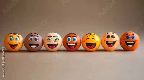3D Clay-Style Emojis  Handmade polymer clay-style emoji designs. 