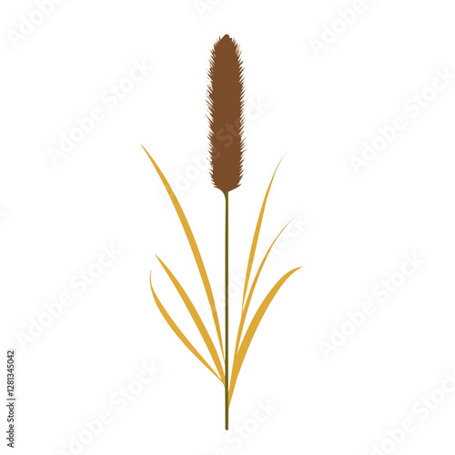 2D flat vector illustration Reed icon isolated on a white background.

