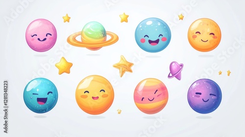 Galaxy Emojis â€“ Cosmic-themed expressions with planets, aliens, and stars.