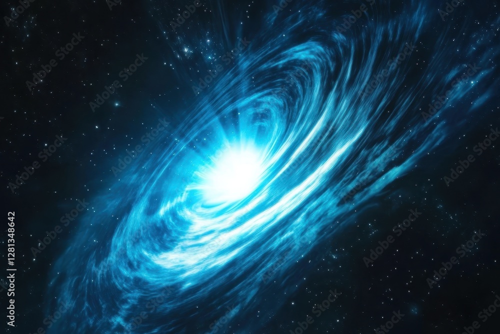 Obraz premium Radiant Gamma Wave Emanating in Cosmic Space: A Glimpse into Relativity and Energy Dynamics