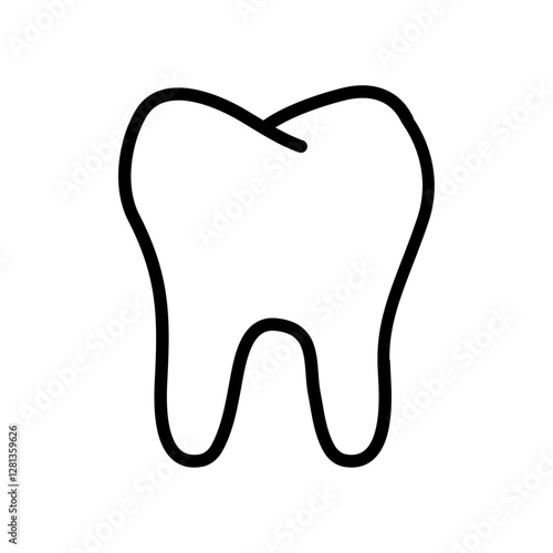 Tooth icon on white