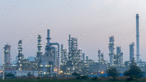 Wallpaper Mural Oil​ refinery​ and​ plant and tower column of Petrochemistry industry in oil​ and​ gas​ ​industrial Torontodigital.ca