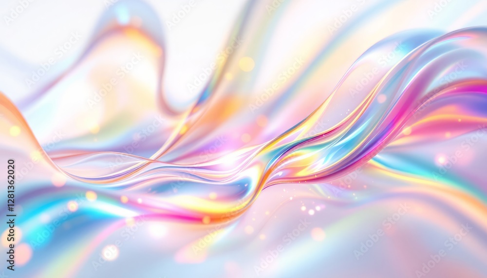 Vibrant and colorful abstract image with flowing lights and glowing particles Vibrant and colorful abstract image with flowing lights and glowing particles