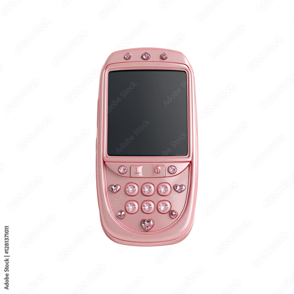 realistic y2k retro mobile phone hot pink girly png realistic y2k retro mobile phone hot pink girly png