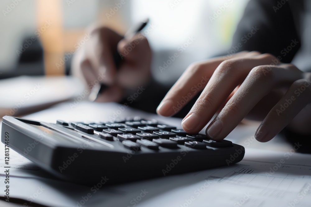 Fototapeta premium Business professional calculating financial data