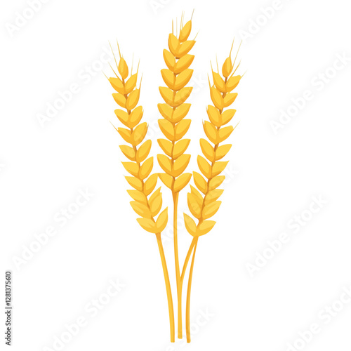 2D flat vector illustration Wheat icon isolated on a white background.

