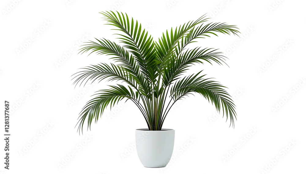 Obraz premium Elegant and lush ornamental potted tropical palm png