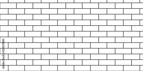 Pavement close up seamless mosaic stone concrete wall surface tiles. subway vector block rock white brick wall texture background.	