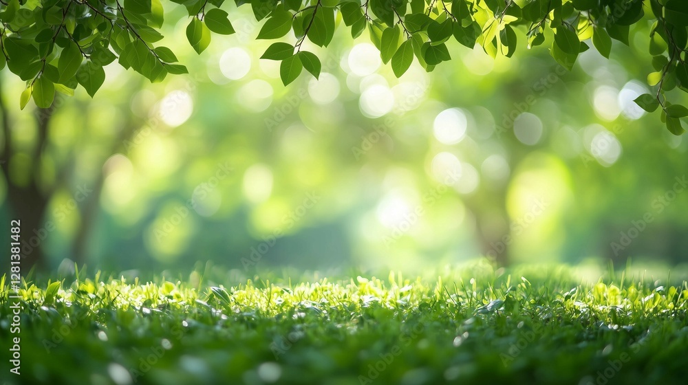 Green grass and trees in park,blurred background,sunlight shining through leaves,nature concept. Green grass and trees in park,blurred background,sunlight shining through leaves,nature concept.