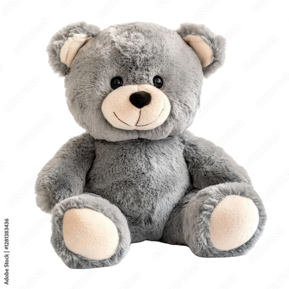 Obraz premium A gray teddy bear toy