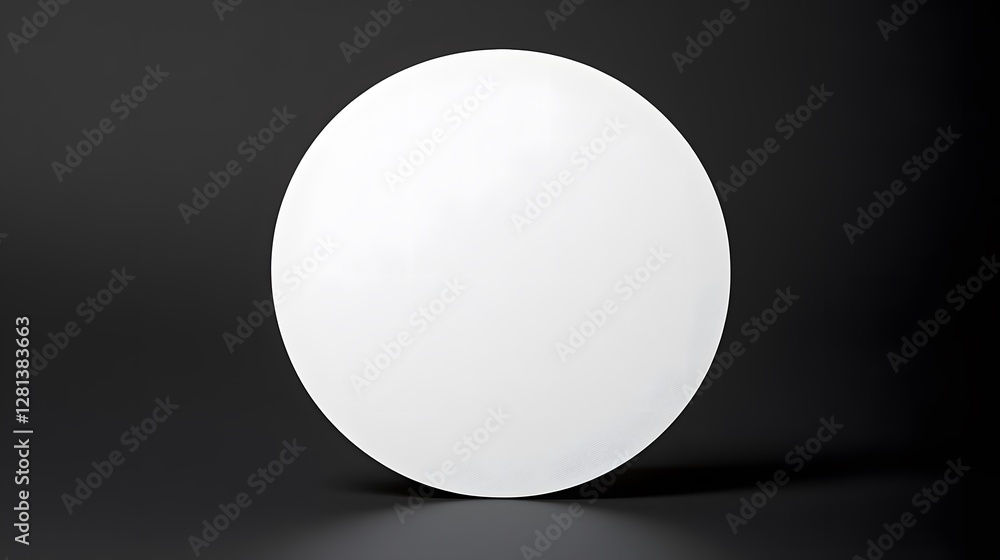 Abstract White Circle on Black Background Minimalist Design Abstract White Circle on Black Background Minimalist Design