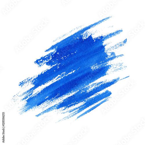 Bilde på lerret Watercolor spot bright blue