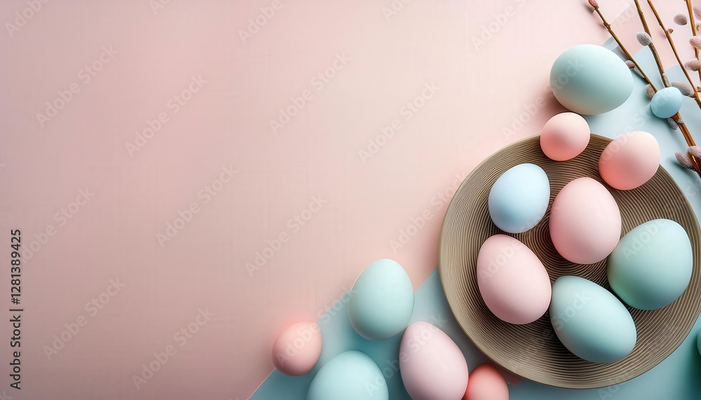 Clean, minimalist background mockup with a simple arrangement of pastel Easter eggs—perfect for seasonal promotions, greeting cards, and spring-themed branding.
Clean, minimalist background mockup with a simple arrangement of pastel Easter eggs—perfect for seasonal promotions, greeting cards, and spring-themed branding.