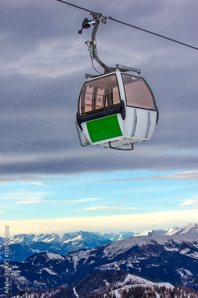 Scenic Gondola Ride in Mountains Scenic Gondola Ride in Mountains