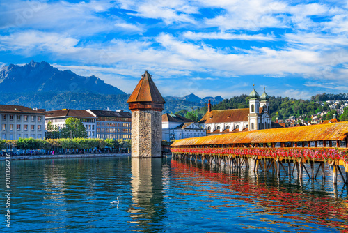 Lucerne, Switzerland on the Ruess River photo