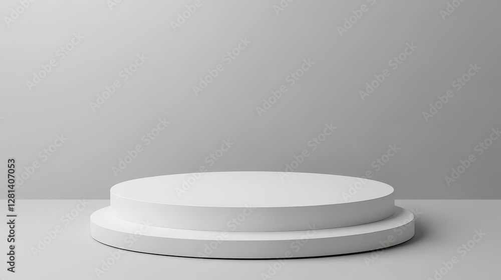 Modern Minimalist White Display Podium Modern Minimalist White Display Podium