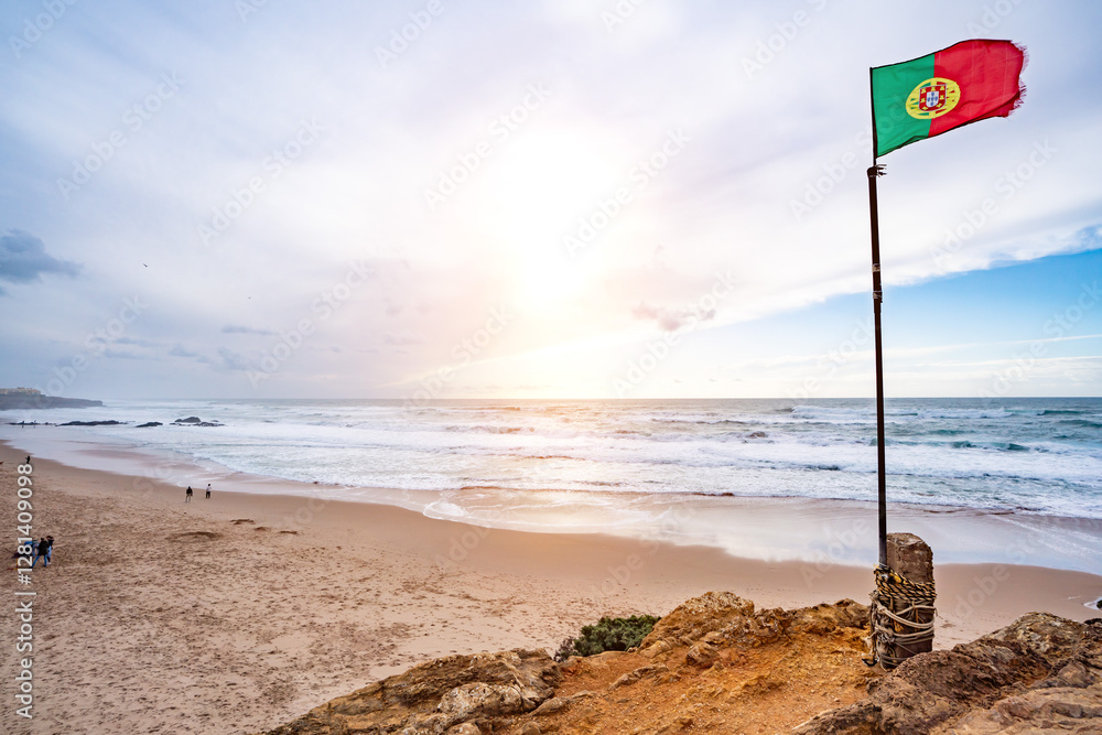 Coast line of a small village in portugal called Guincho