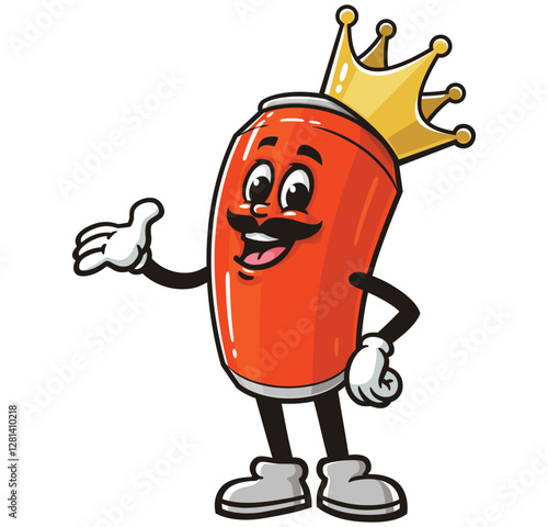 Soda Can King character mascot cartoon