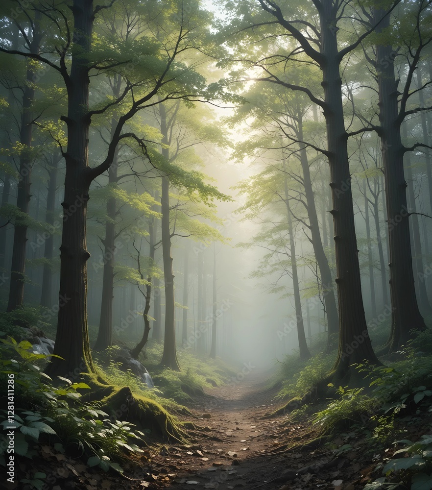 Obraz premium morning in the woods