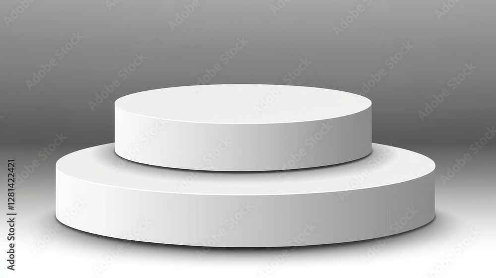 Two Tiered White Product Display Two Tiered White Product Display