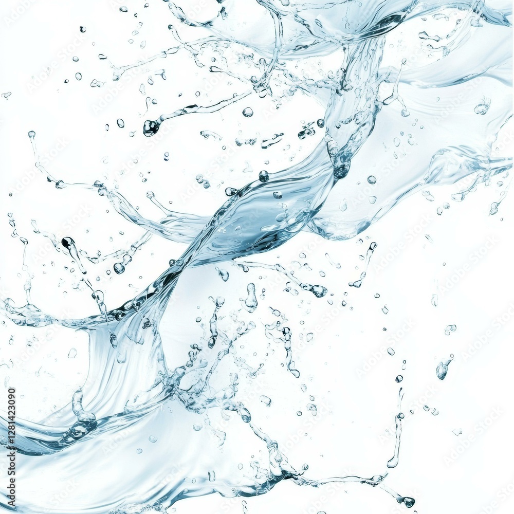 Water Splash Abstract Art Illustration Water Splash Abstract Art Illustration