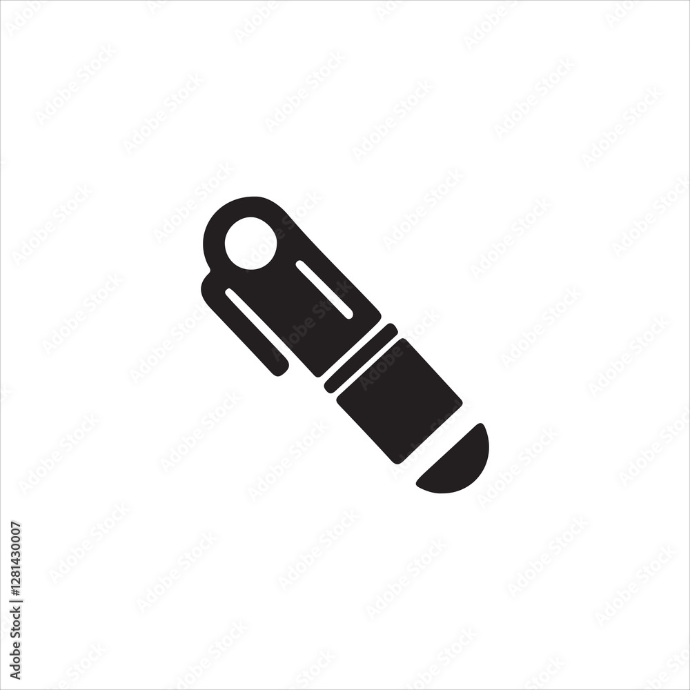 vector illustration of a silhouette of a pencil vector illustration of a silhouette of a pencil