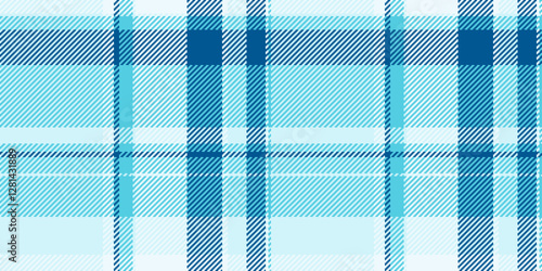 Celtic pattern texture tartan, infant background check seamless. Other plaid vector fabric textile in cyan and light colors.