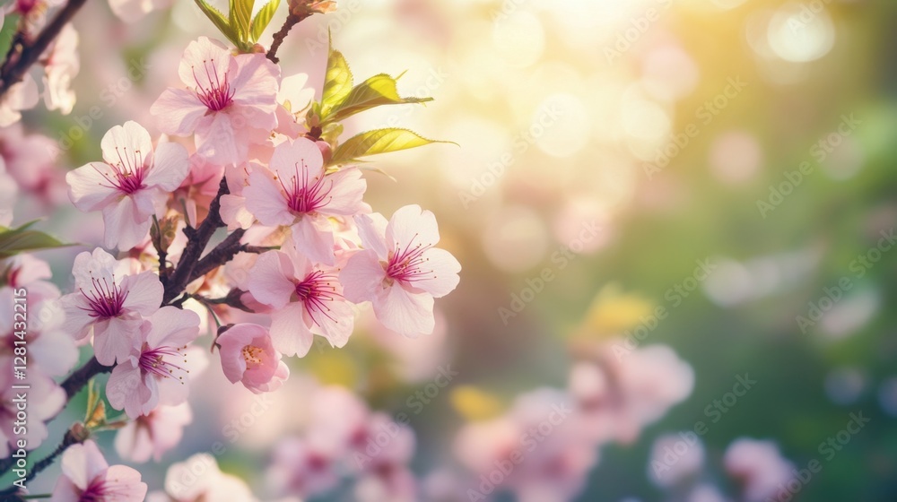 Cherry blossoms bloom with delicate petals, embodying serenity and renewal. Cherry blossoms bloom with delicate petals, embodying serenity and renewal.