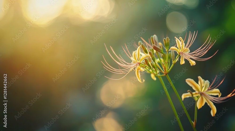 Fototapeta premium potted spider plant at the garden