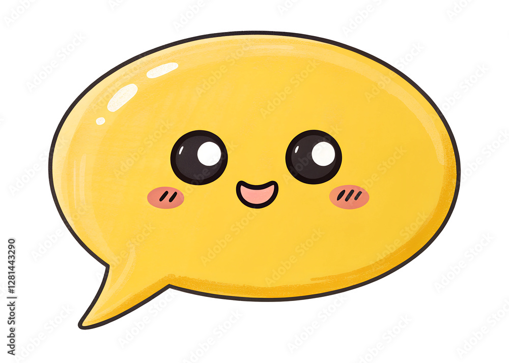 Yellow speech bubble on white, creative yellow speech bubble on white surface, Cut Out Yellow speech bubble on white, creative yellow speech bubble on white surface, Cut Out