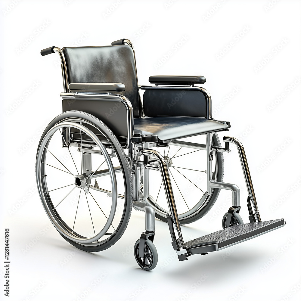 Fototapeta premium Wheelchair on a white background